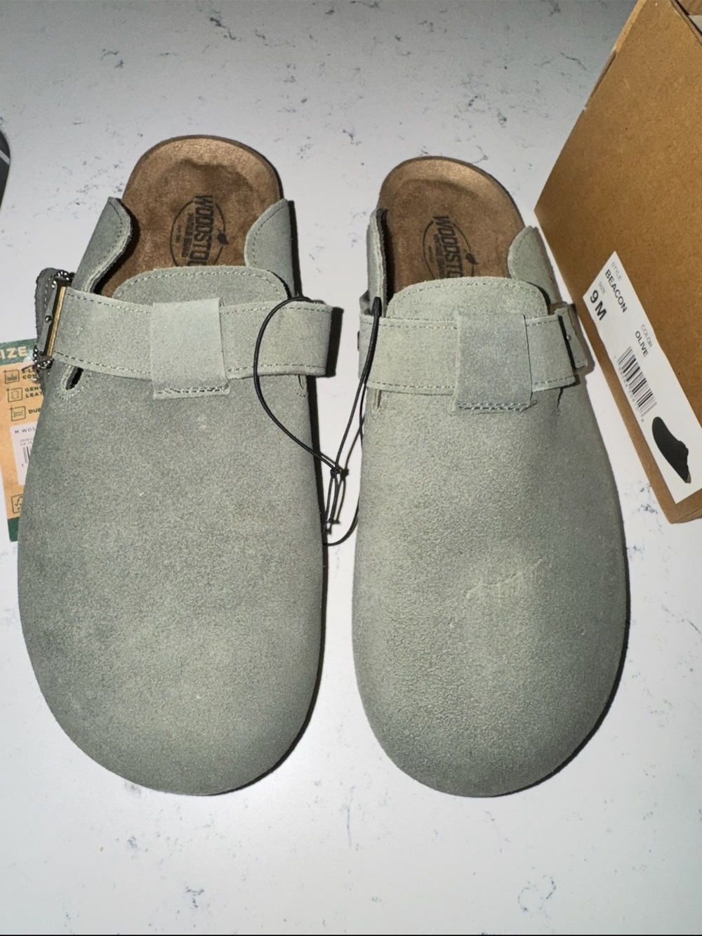 Men's Size 9 Slip-On Clog with Adjustable Strap - Olive Green NWT